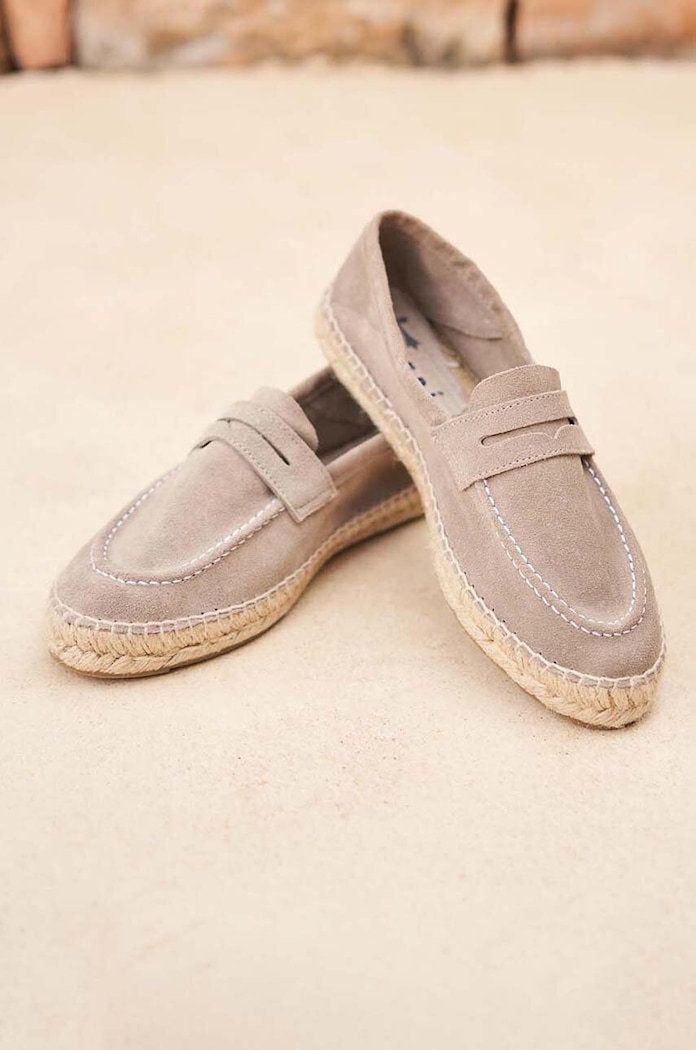 Manebi Espadryle zamszowe Loafers Espadrilles W.1.9.LW brązowy SS23