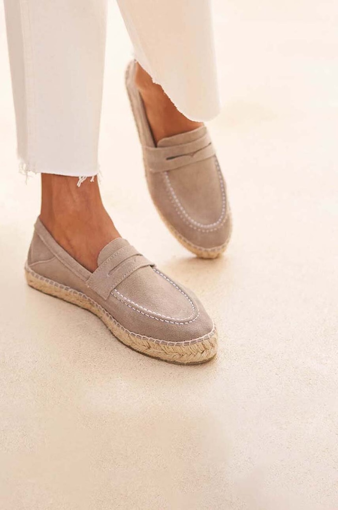 Obuwie Manebi Espadryle zamszowe Loafers Espadrilles W.1.9.LW brązowy