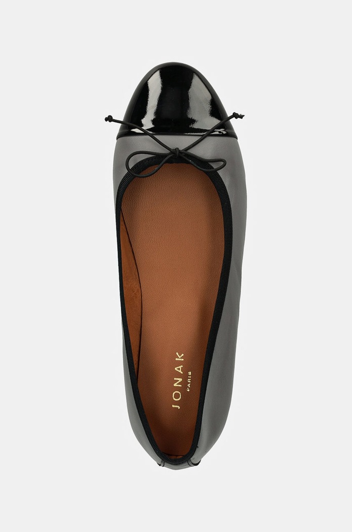 Usnjene balerinke Jonak DAXI VERNIS CUIR siva 3400191