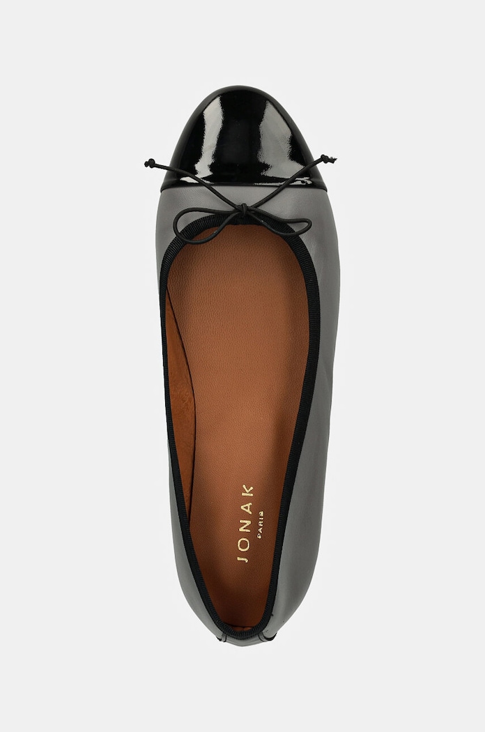 Usnjene balerinke Jonak DAXI VERNIS CUIR siva 3400191