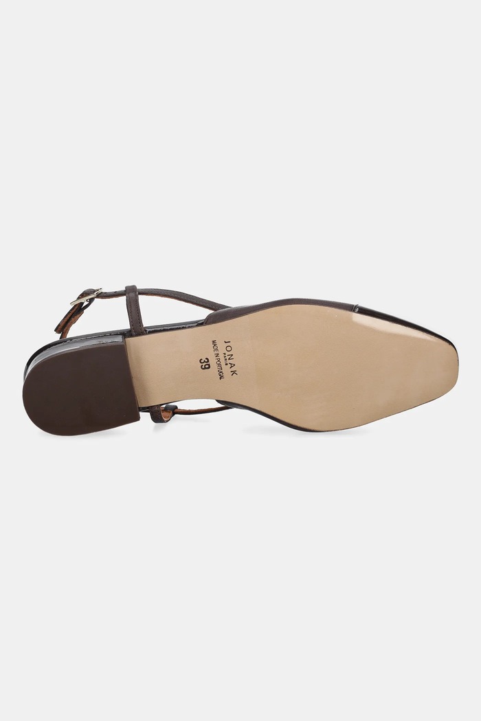 Jonak balerini de piele DHAPOU VERNIS CUIR 6000255 maro