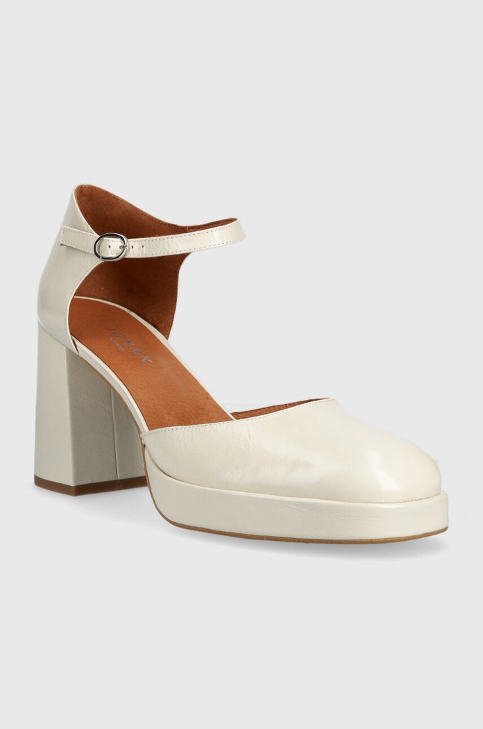 Kožené lodičky Jonak VERO CUIR BRILLANT 3400144 béžová AW25