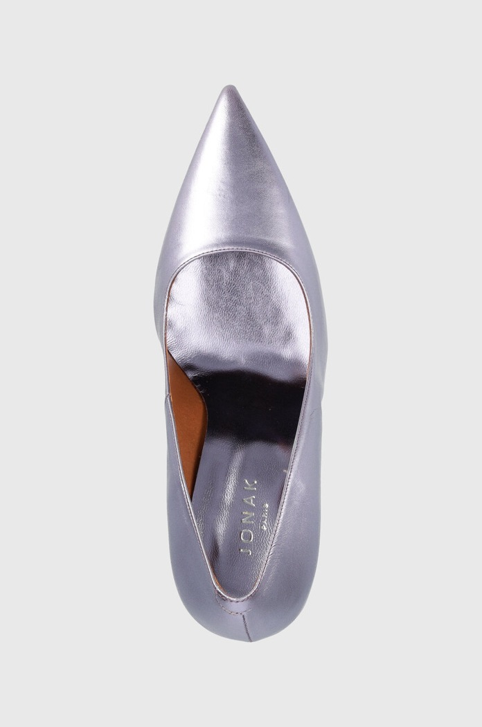 Usnjene visoke pete Jonak DABATE CUIR METALLISE vijolična 3400175