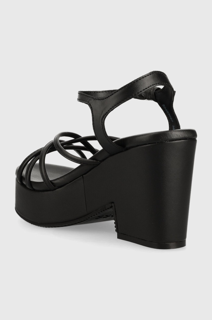 Obuwie BOSS sandały Cate Wedge 50493097.001 czarny
