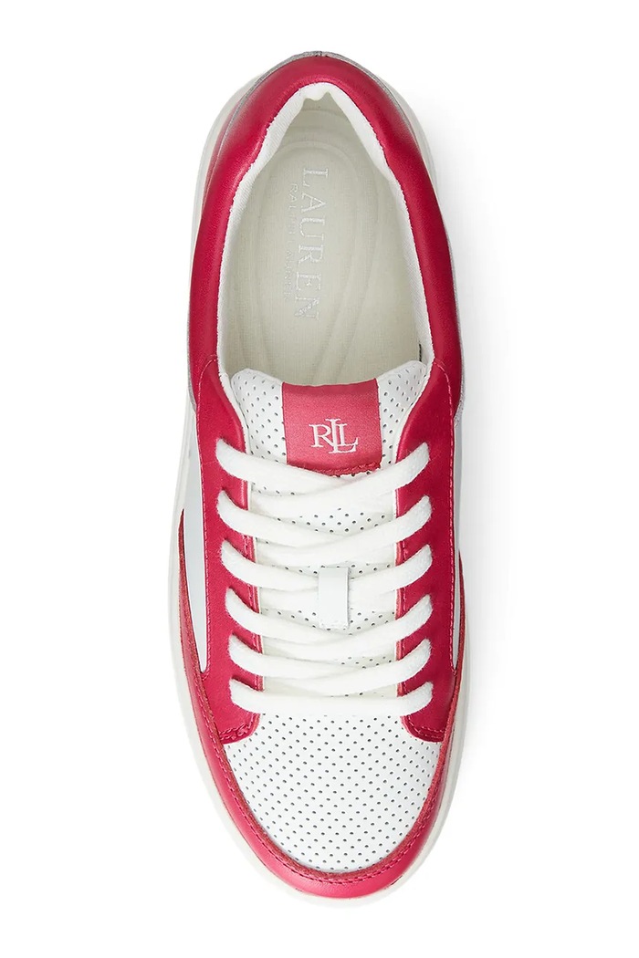 Obuv Kožené tenisky Lauren Ralph Lauren HAILEY II 802904469004.100 ružová