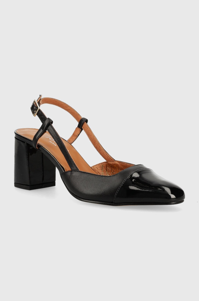 Jonak bőr flip-flop DHAPOP VERNIS/CUIR 3300259 fekete AW25