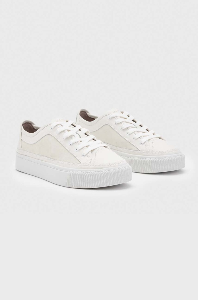 Δερμάτινα sneakers AllSaints MILLA WF716Y μπεζ SS24