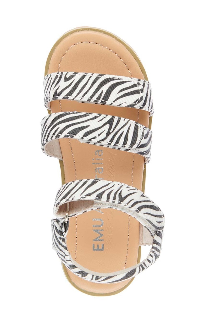 Dziewczynka Emu Australia sandały dziecięce K12846.Steph.Zebra czarny