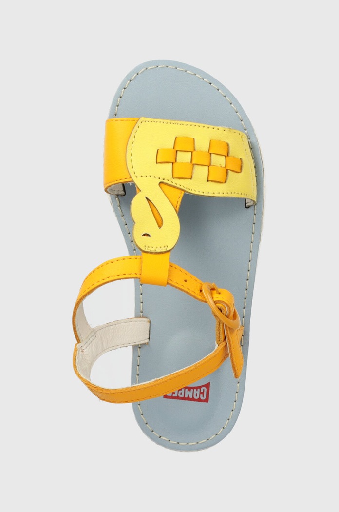 Детски сандали от кожа Camper жълт K800535.002.25.27