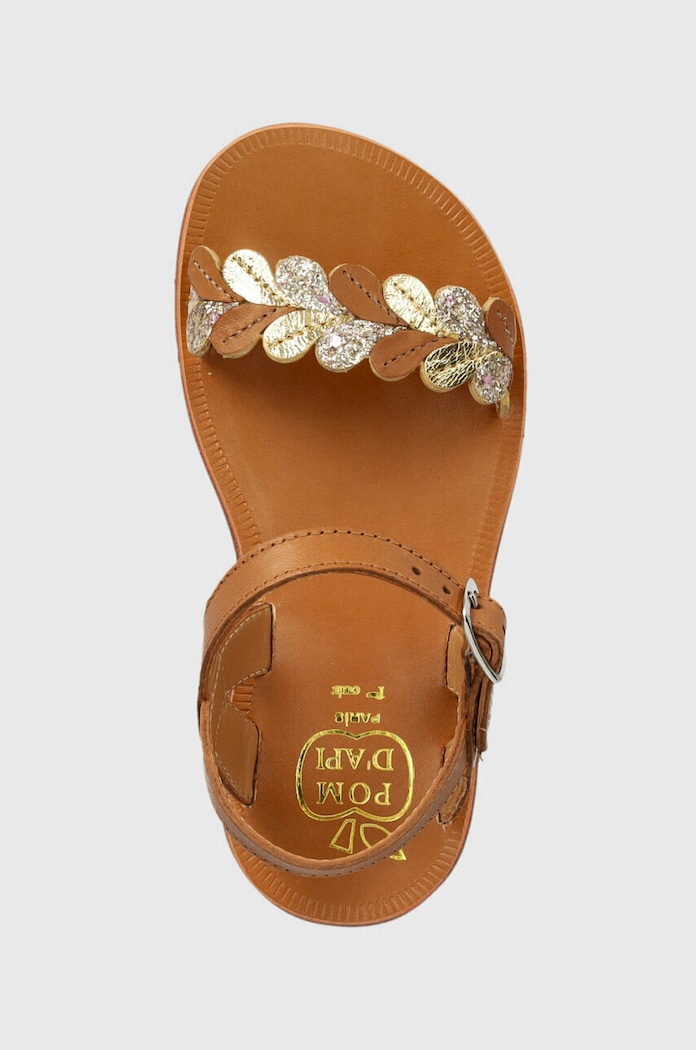 Pom D'api sandale din piele pentru copii maro O1GICR04R1.28.30