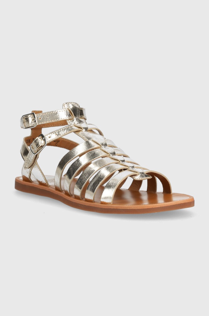 Pom D'api sandale din piele pentru copii O1GLAM0401.35.40 argintiu SS23