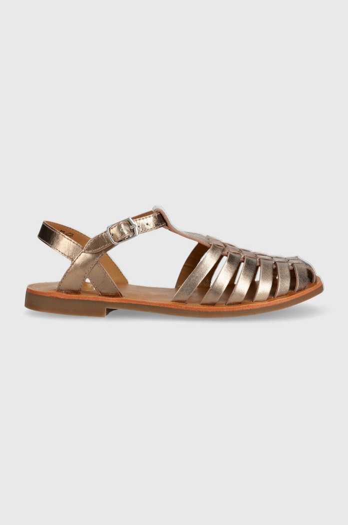 Dječje kožne sandale Calvin Klein zlatna O1LAAB0401.35.38