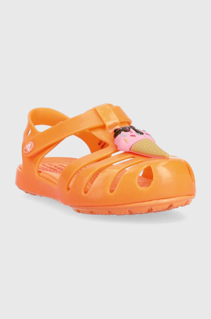 Παιδικά σανδάλια Crocs ISABELLA CHARM SANDAL 208445.CROCS.ISABELLA.C πορτοκαλί SS23