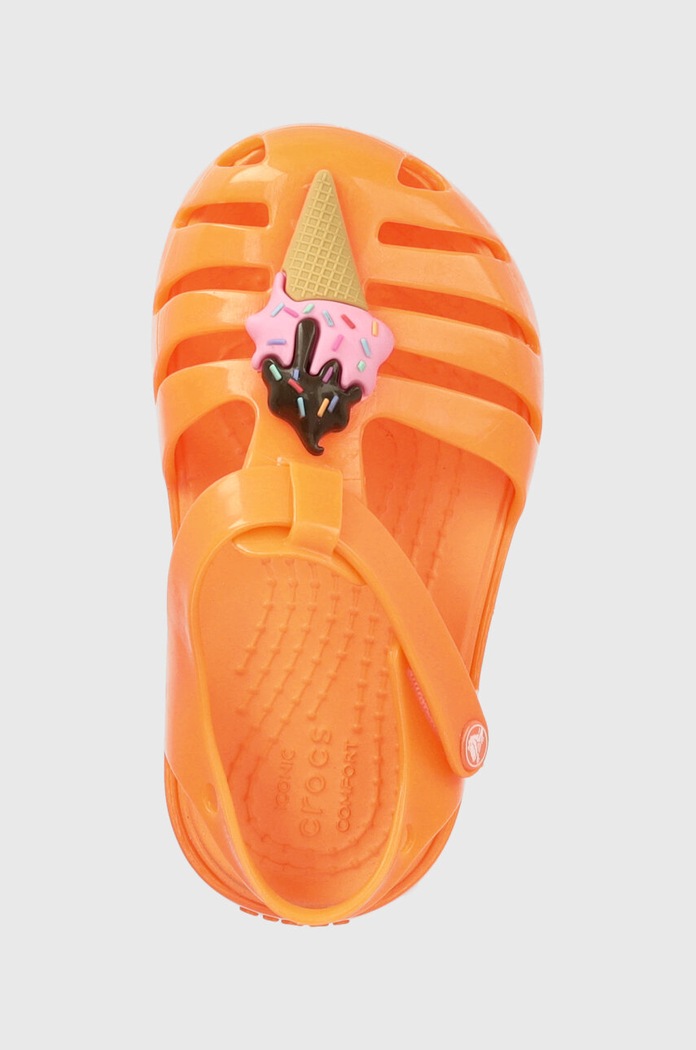 Παιδικά σανδάλια Crocs ISABELLA CHARM SANDAL πορτοκαλί 208445.CROCS.ISABELLA.C