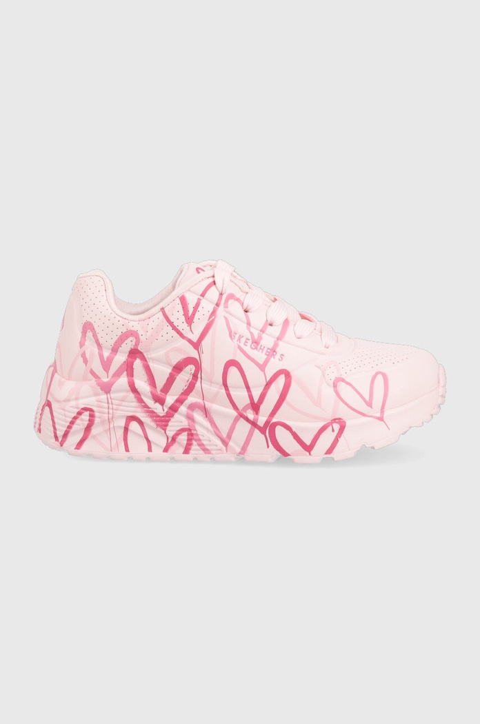 Detské tenisky Skechers imitácia kože ružová 314065L.PPYX
