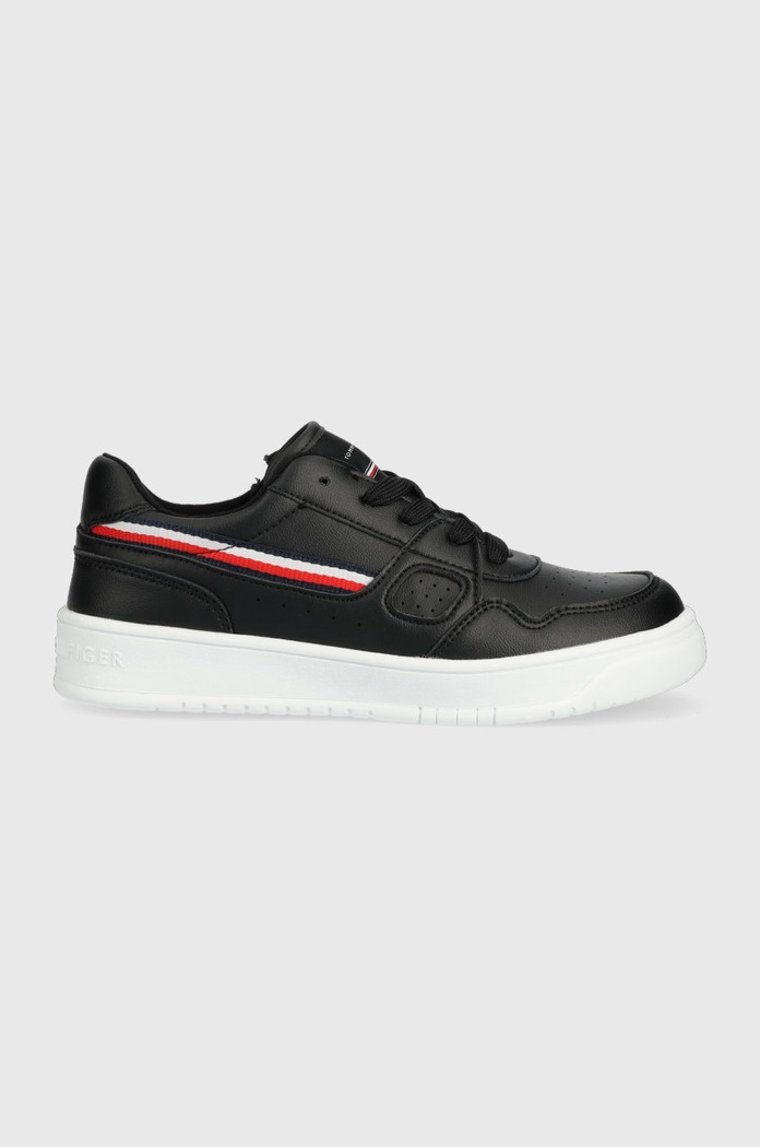 Tommy Hilfiger sneakersy dziecięce imitacja skóry licowej czarny T3X9.32848