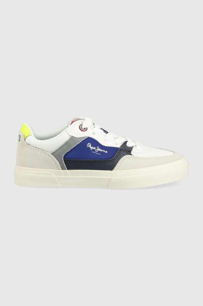 Pepe Jeans sneakersy dziecięce skóra zamszowa niebieski PBS30548