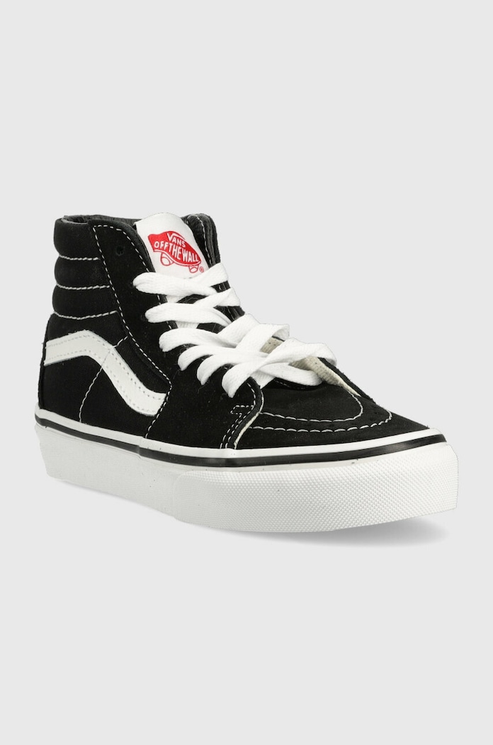 Chłopiec Vans trampki dziecięce UY SK8 Hi BLACK/TRUE WHIT VN000D5F6BT1 czarny