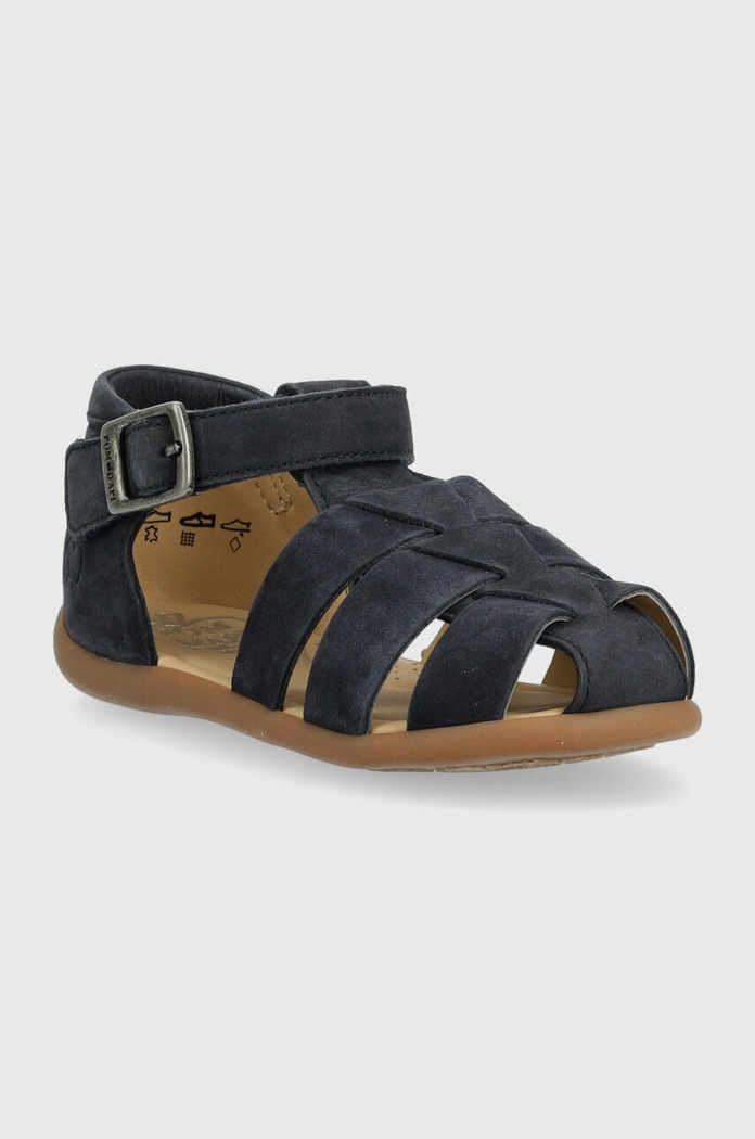Pom D'api Sandale din piele intoarsa pentru copii O1AJAS04R1.24.25 bleumarin SS23