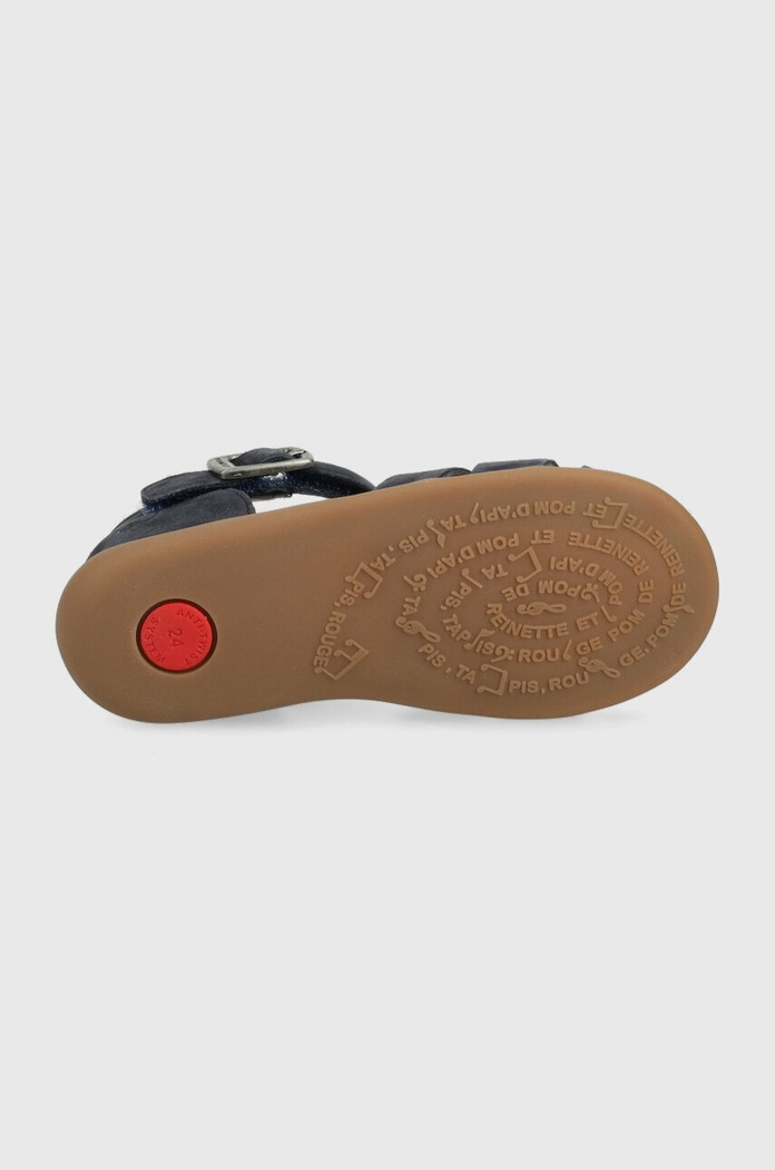 Sandale din piele intoarsa pentru copii Pom D'api bleumarin O1AJAS04R1.24.25