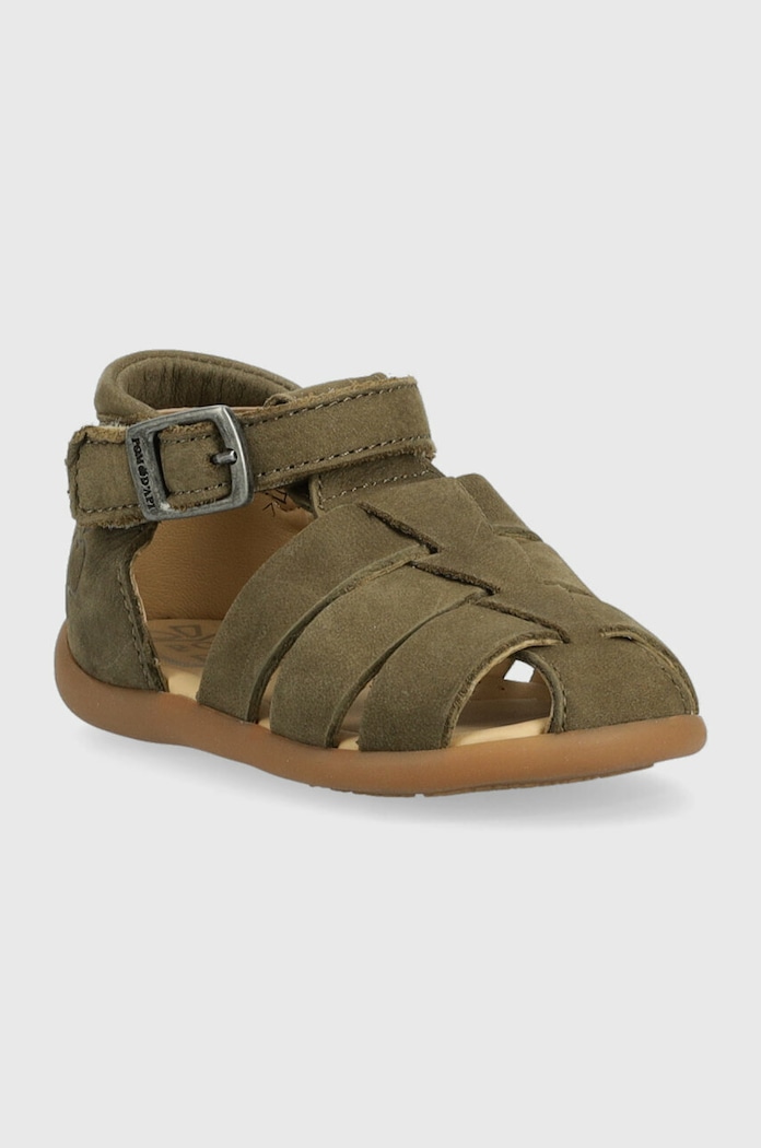Pom D'api sandale din piele intoarsa pentru copii O1AJAS0401.18.23 verde SS23
