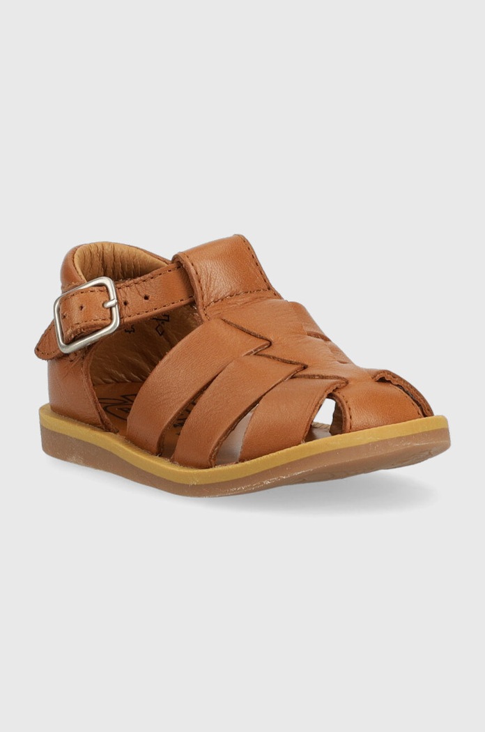 Dětské kožené sandály Pom D'api O1CJAA04R2.19.23 hnědá SS23