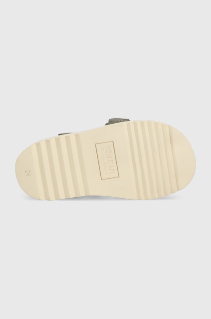 Sandale din piele intoarsa pentru copii Pom D'api verde O1EFAE0403.24.27