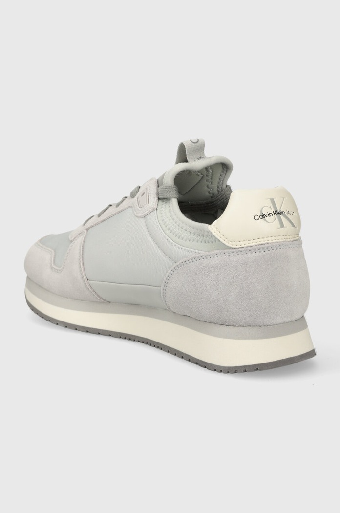 Boty Tenisky Calvin Klein Jeans RUNNER SOCK LACEUP NY-LTH YM0YM00553 šedá