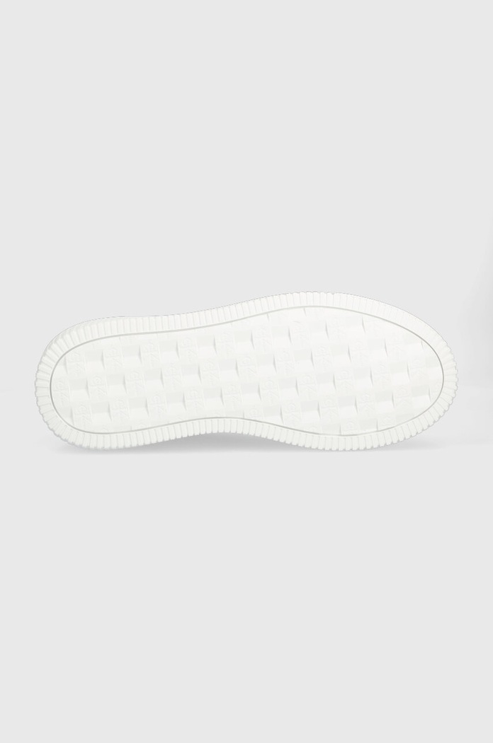 Calvin Klein Jeans sneakersy skórzane Chunky Capsule Monologo YM0YM00681 biały