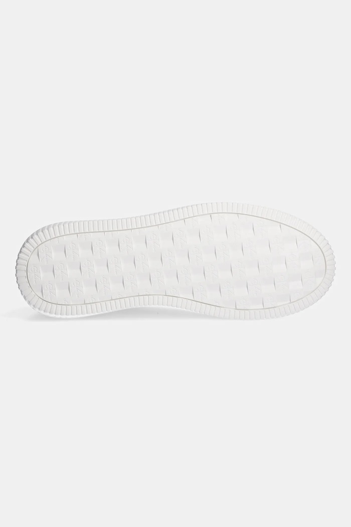 Calvin Klein Jeans sneakersy skórzane YM0YM00681 CHUNKY CUPSOLE MONOLOGO YM0YM00681 biały