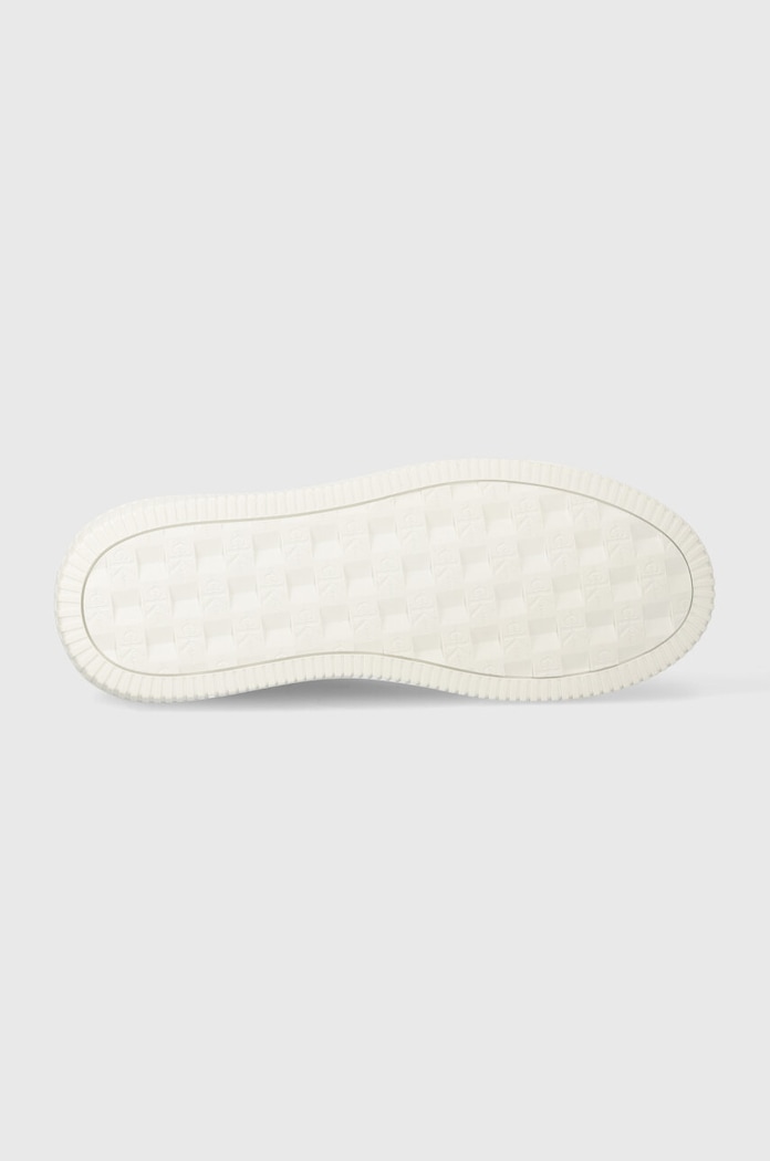 Calvin Klein Jeans sneakersy skórzane YM0YM00681 CHUNKY CUPSOLE MONOLOGO YM0YM00681 zielony