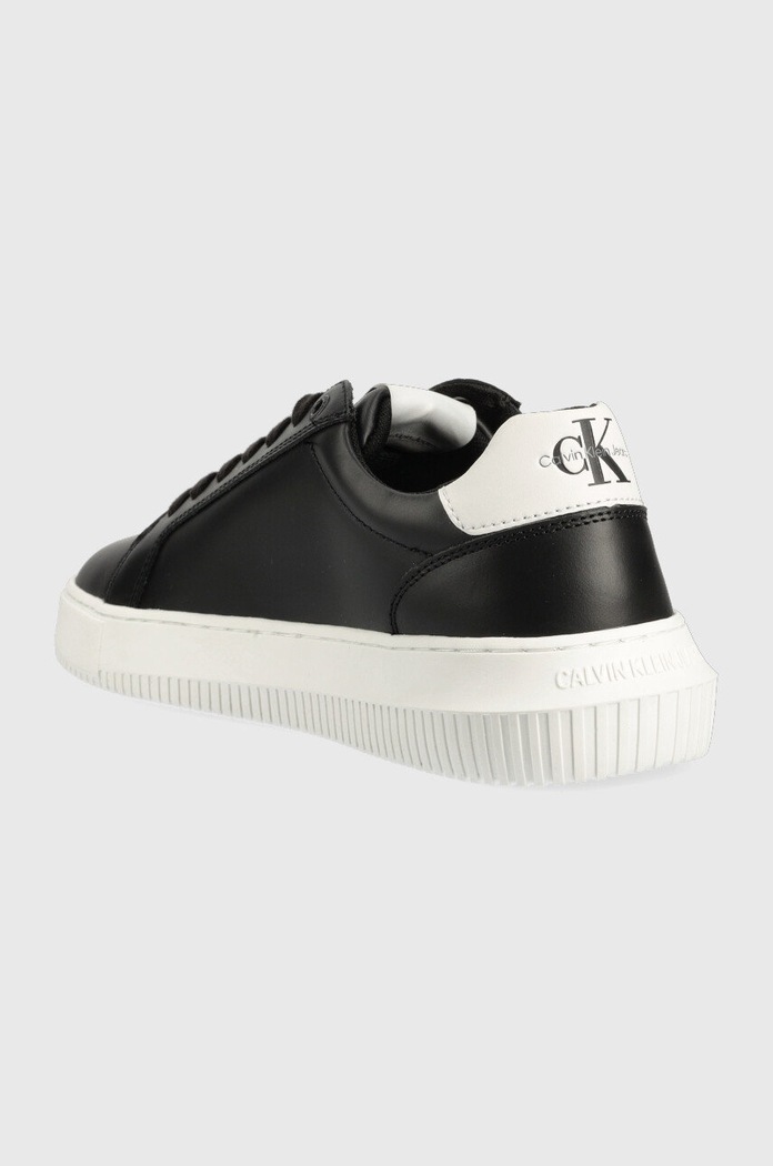 Obuwie Calvin Klein Jeans sneakersy skórzane Chunky Capsule Monologo YM0YM00681 czarny