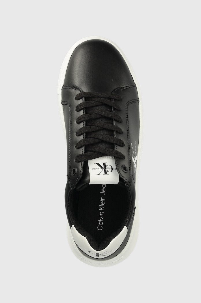 Calvin Klein Jeans sneakersy skórzane Chunky Capsule Monologo czarny YM0YM00681