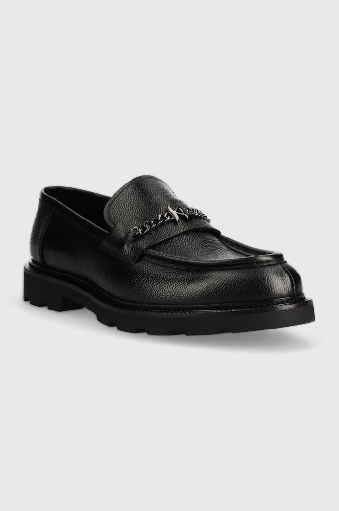 Karl Lagerfeld mokasyny skórzane MOKASSINO LUG KL11575.000 czarny SS23