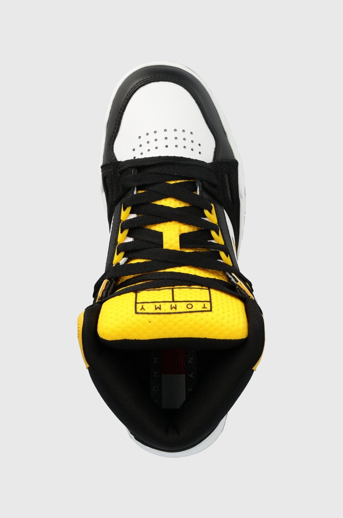 Usnjene superge Tommy Jeans Em0em01108 Tommy Jeans Mid Cut Droid rumena EM0EM01108