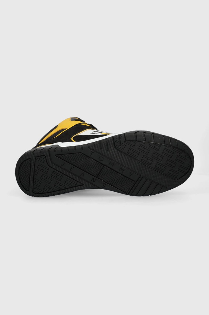 Usnjene superge Tommy Jeans Em0em01108 Tommy Jeans Mid Cut Droid EM0EM01108 rumena