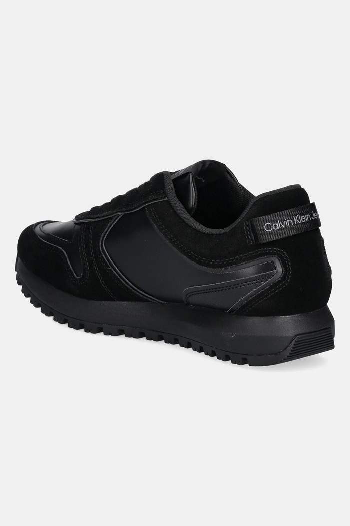 Boty Kožené sneakers boty Calvin Klein Jeans TOOTHY RUNNER IRREGULAR LINES YM0YM00624 černá