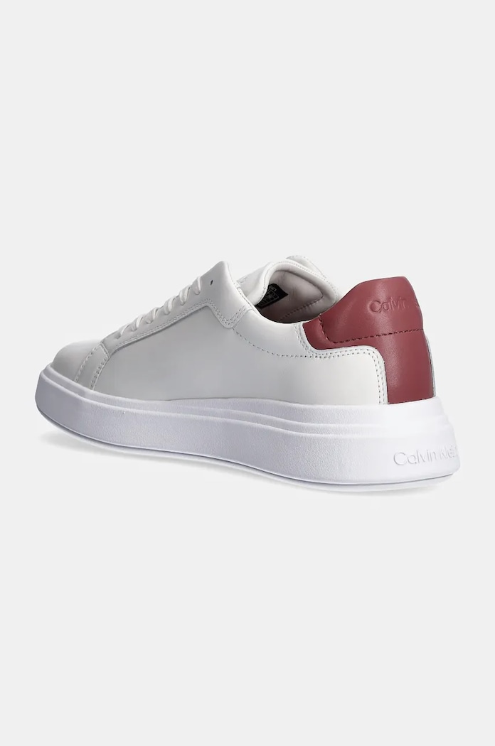 Încălțăminte Calvin Klein sneakers din piele LOW TOP LACE UP LTH HM0HM01016 alb