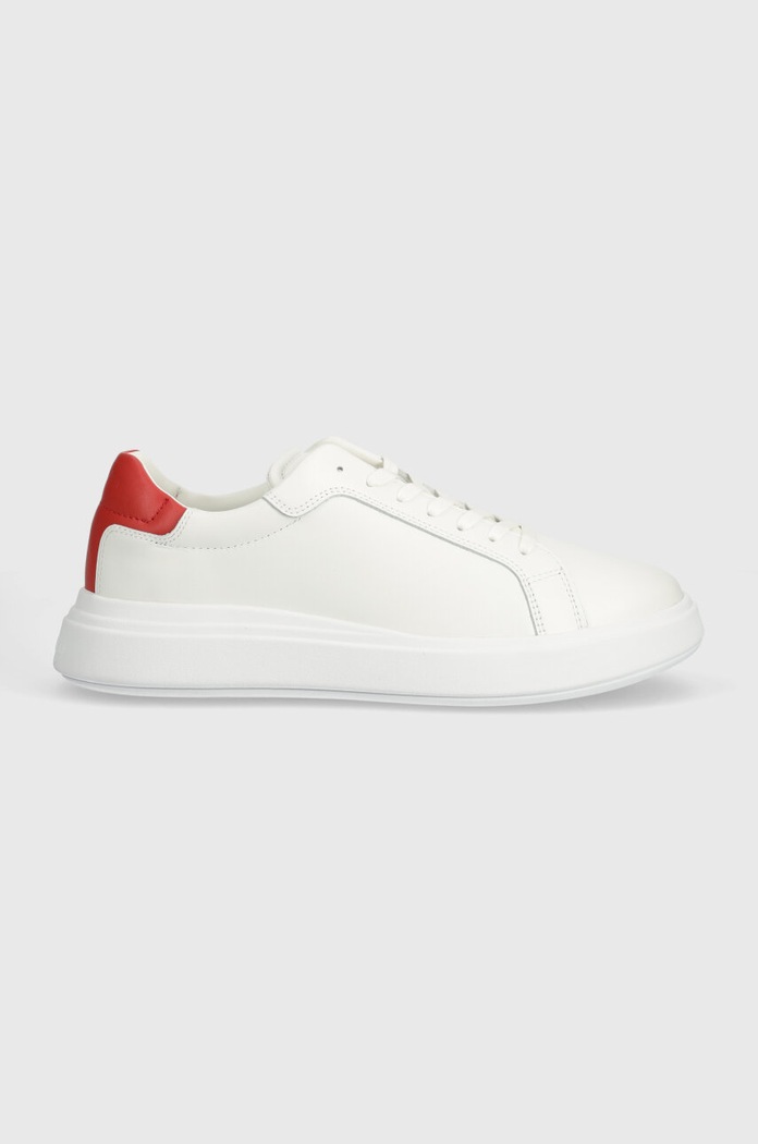 Calvin Klein sneakers din piele LOW TOP LACE UP LTH HM0HM01016 alb AW25