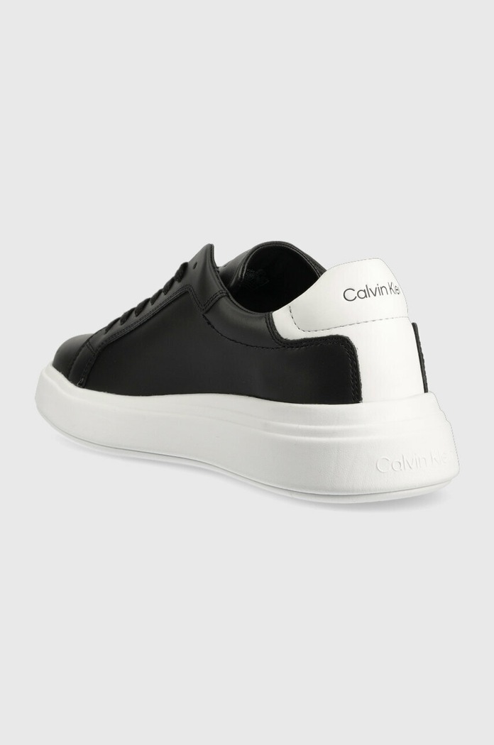 Obuwie Calvin Klein sneakersy skórzane LOW TOP LACE UP LTH HM0HM01016 czarny