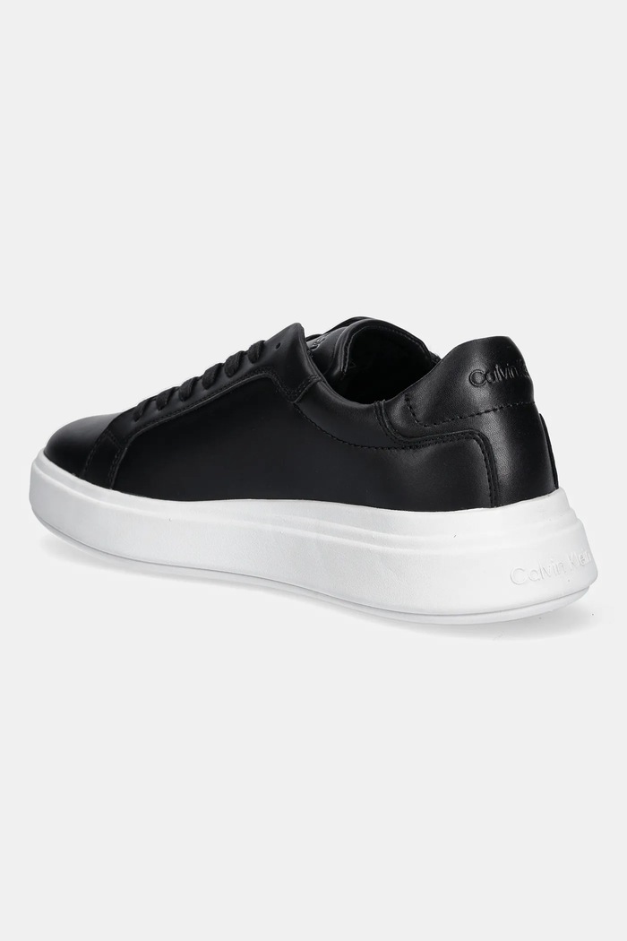 Παπούτσια Δερμάτινα sneakers Calvin Klein LOW TOP LACE UP LTH HM0HM01016 μαύρο