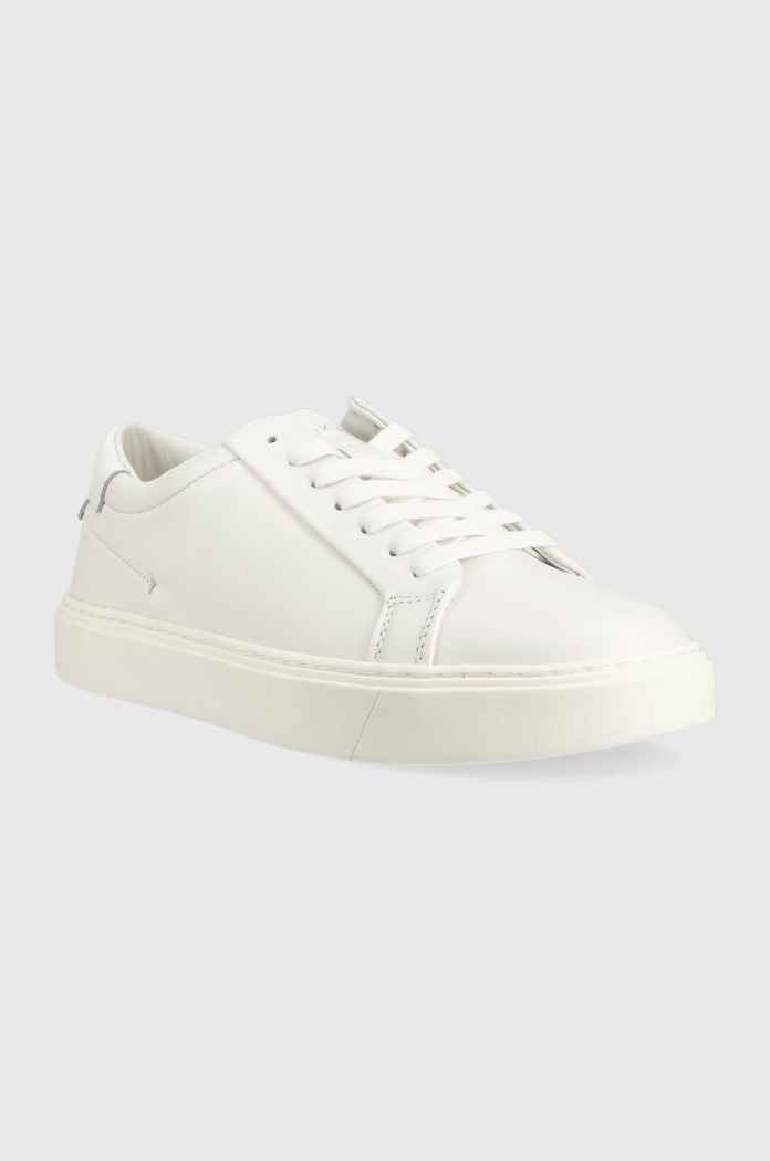 Δερμάτινα sneakers Calvin Klein LOW TOP LACE UP LTH SM HM0HM01018 λευκό SS23