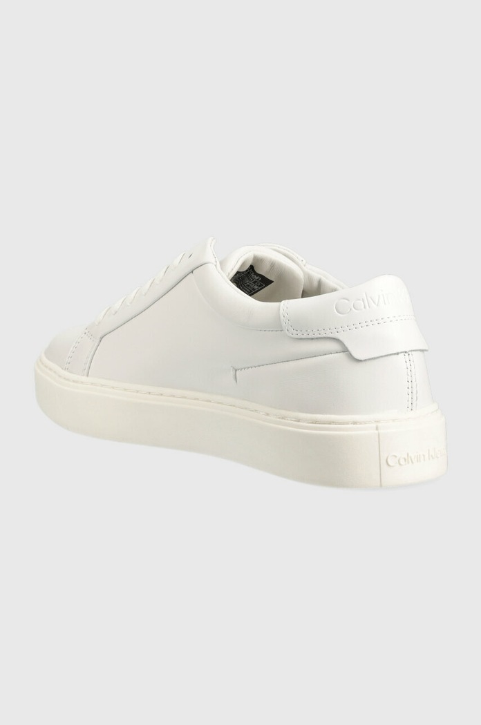 Παπούτσια Δερμάτινα sneakers Calvin Klein LOW TOP LACE UP LTH SM HM0HM01018 λευκό