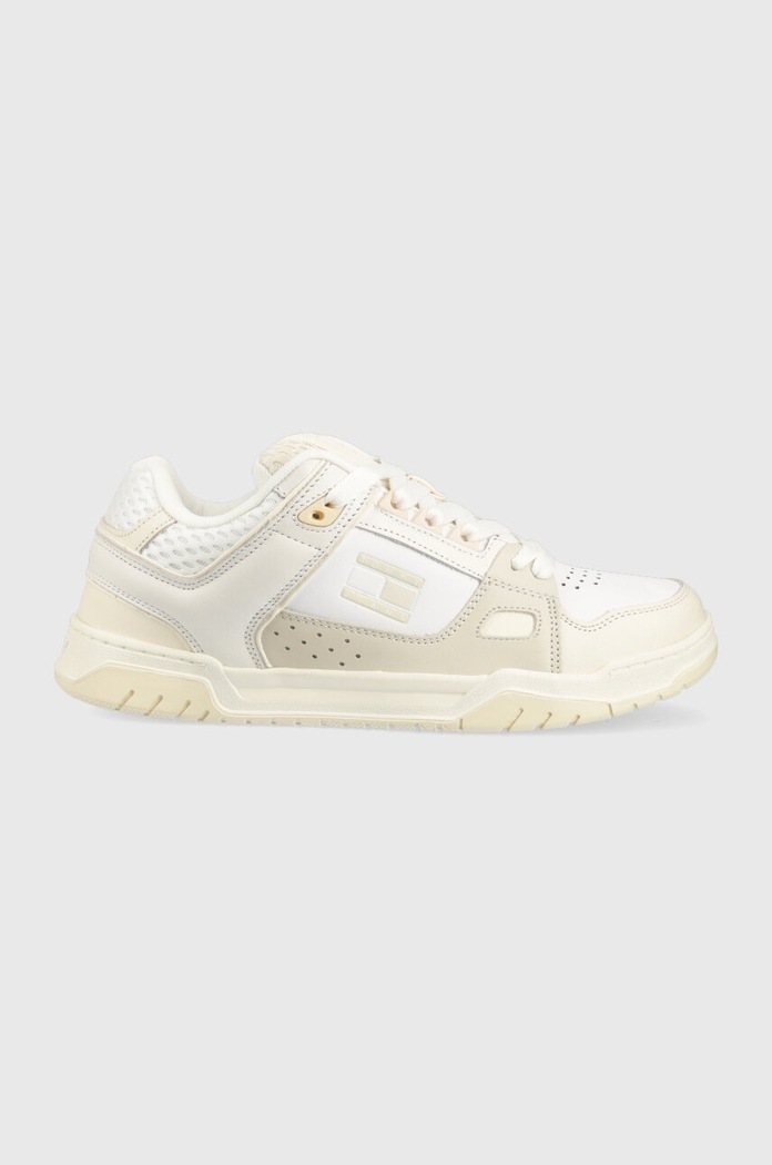 Tommy Jeans sportcipő SKATER TONGUE nappa bőr bézs EM0EM01158