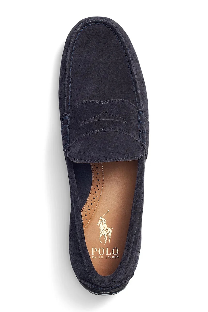 Boty Semišové mokasíny Polo Ralph Lauren Reynold 803893741001 námořnická modř