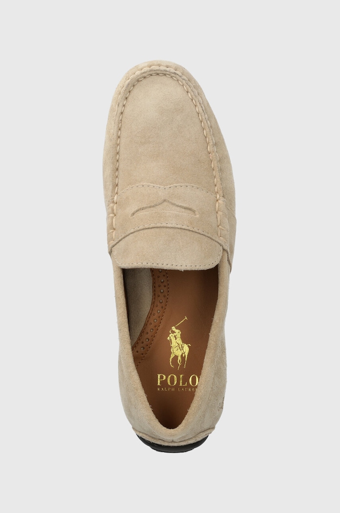Μοκασίνια σουέτ Polo Ralph Lauren Reynold μπεζ 803893741004