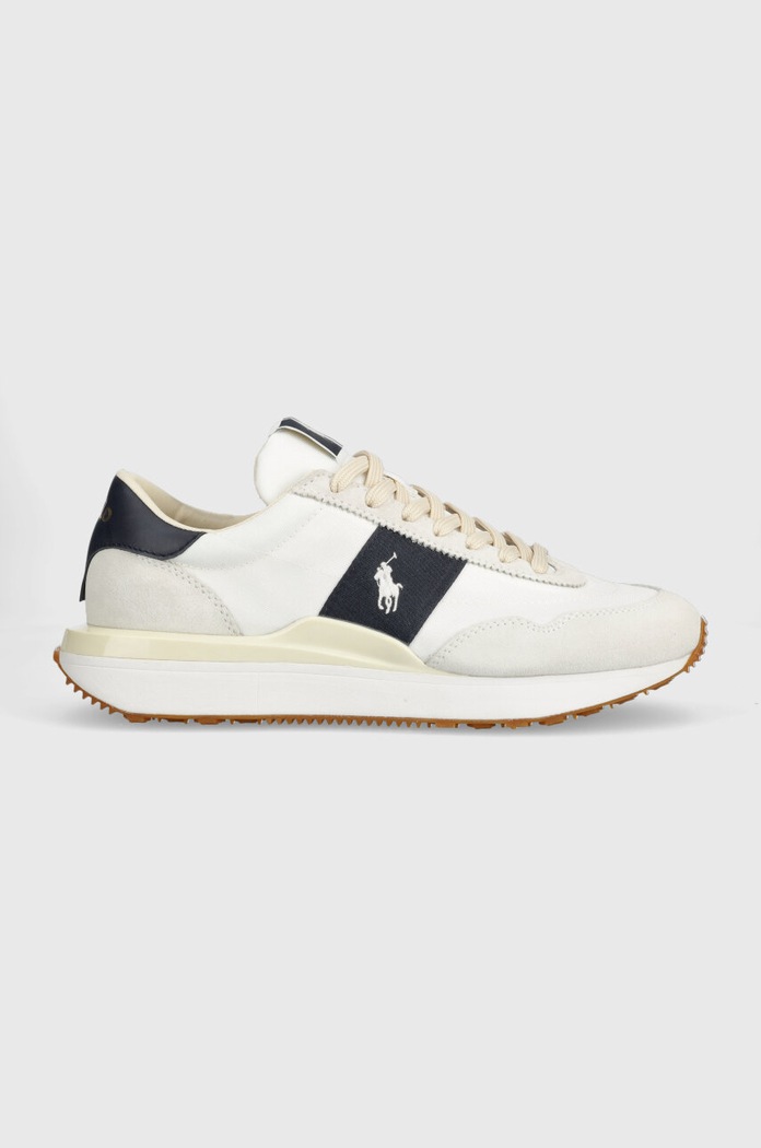 Tenisky Polo Ralph Lauren Train 89 semišová kůže bílá 809878008002