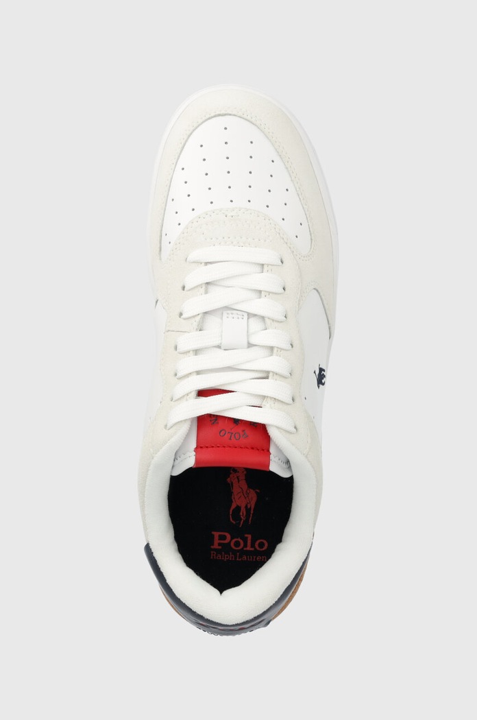 Sneakersy skórzane Masters Crt Polo Ralph Lauren 809891794001 biały