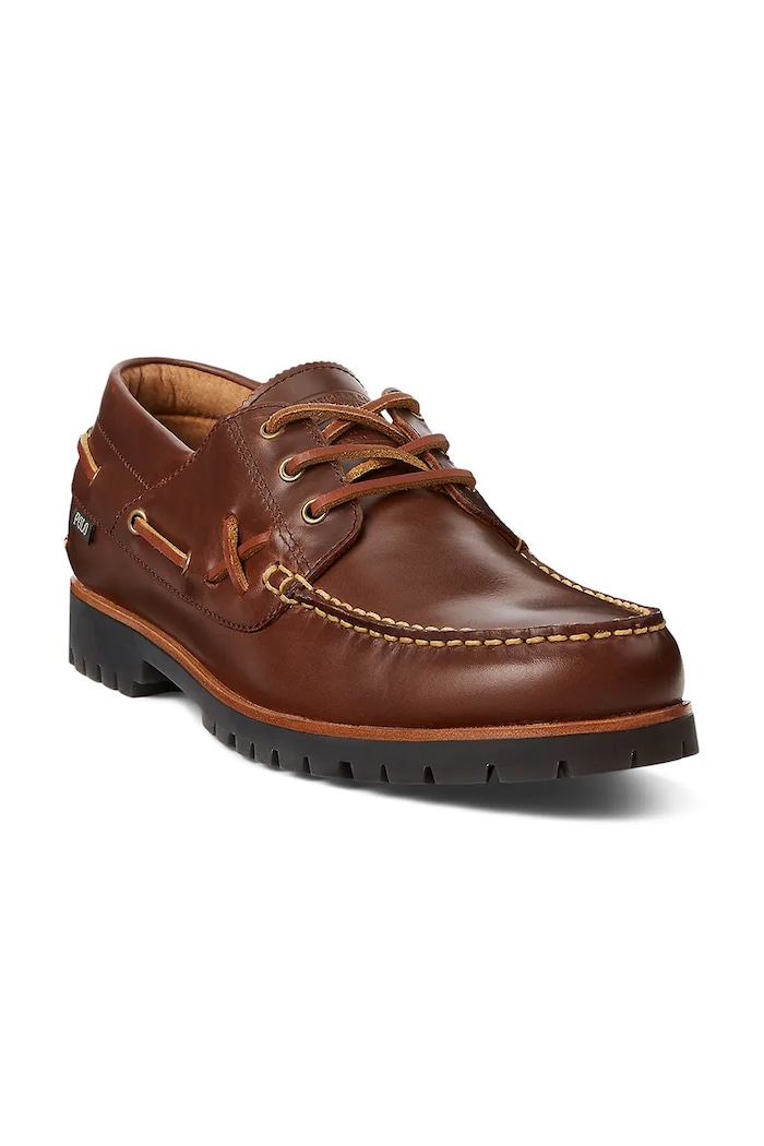 Polo Ralph Lauren półbuty skórzane Ranger Deck 812898336001 brązowy SS23
