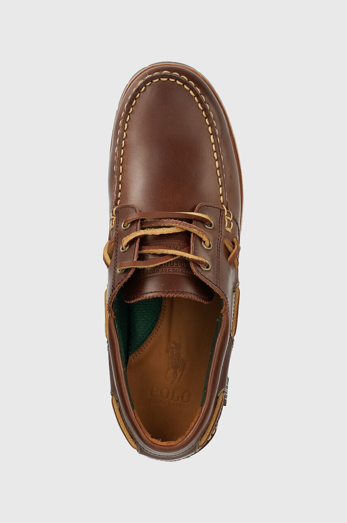 Polo Ralph Lauren pantofi de piele Ranger Deck maro 812898336001